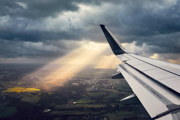 Wing of plane